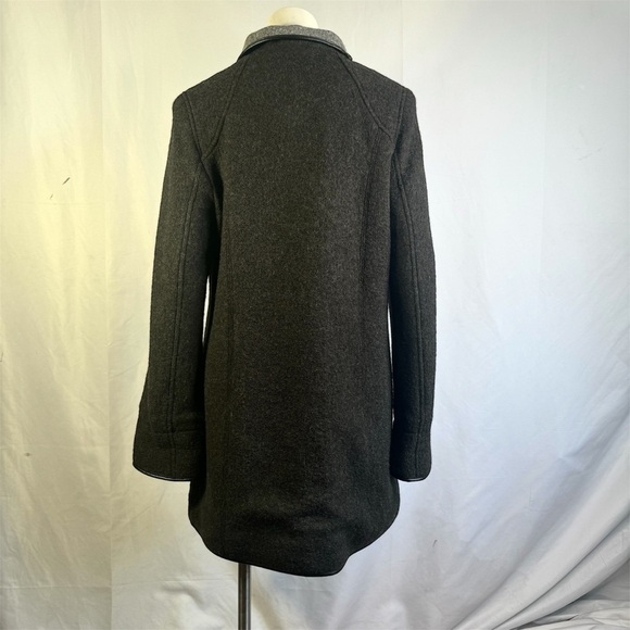 NICCOLINI BLACK WOOL TRENCH COAR WOMAN SIZE 8 - Picture 4 of 10